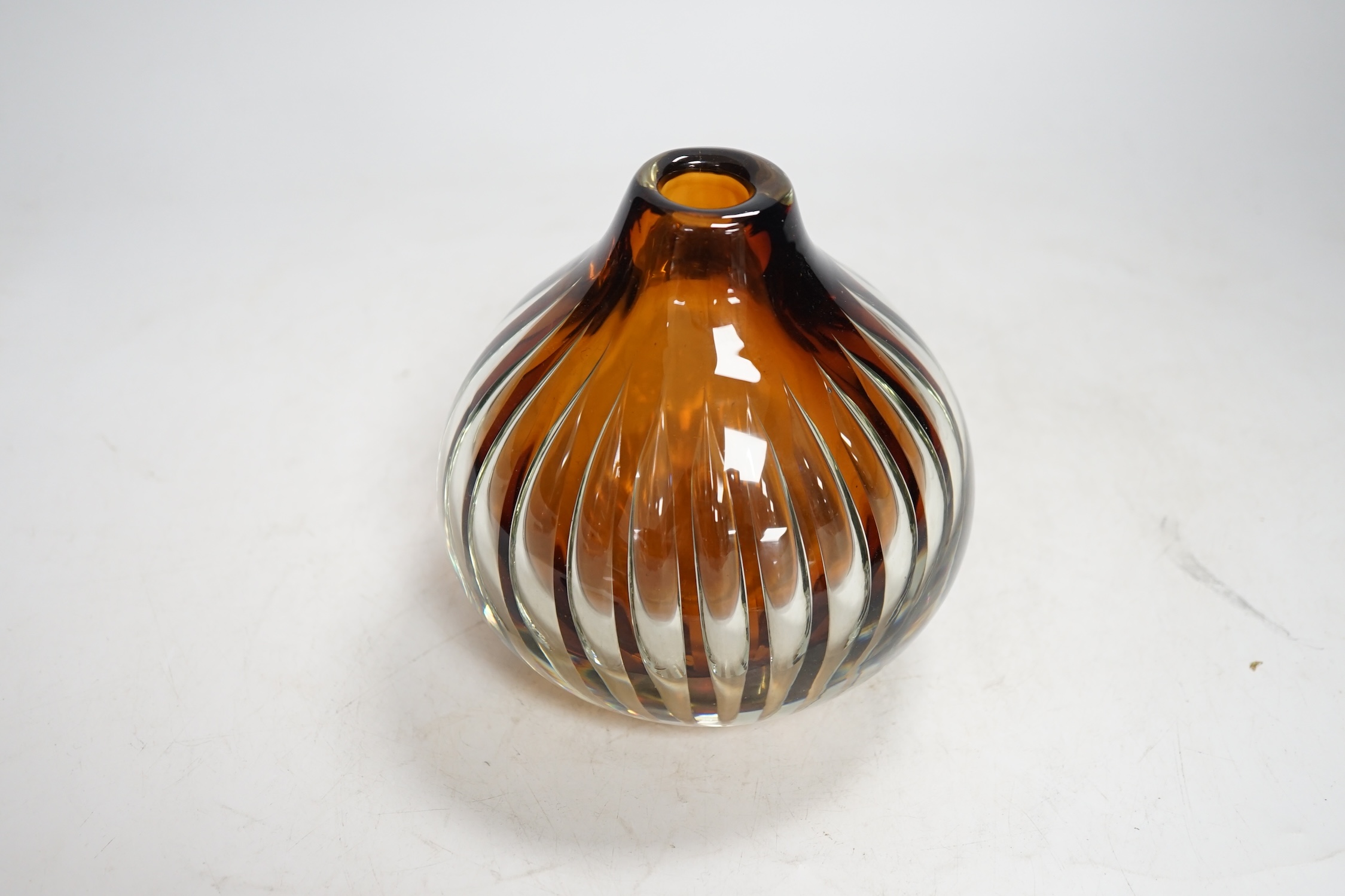 Kaj Franck for Nuutajarvi Notsjo, an art glass vase, signed to base, 14cm high. Condition - good